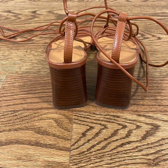 & Other Stories Leather Lace Up Heel Sandal - Size 38 / 8 US - Picture 3 of 6